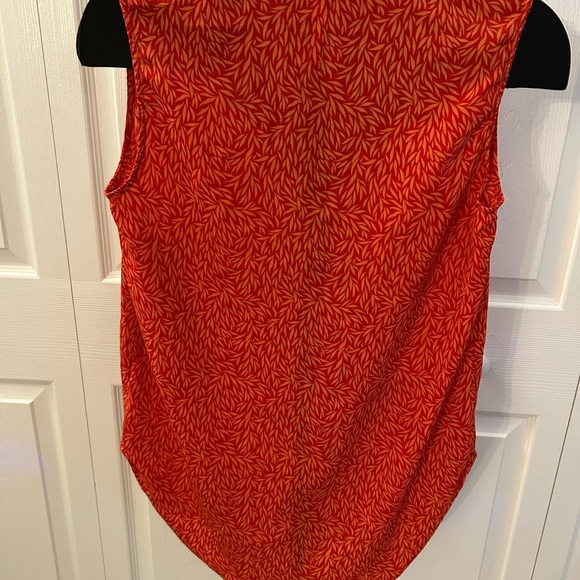 NY Collection Zipper V Neck Tank blouse - Picture 4 of 6